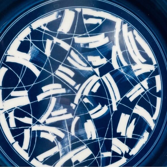 Vintage Dansk Ceylon Blue and White Hanging Chop Plate Platter - Picture 2 of 4